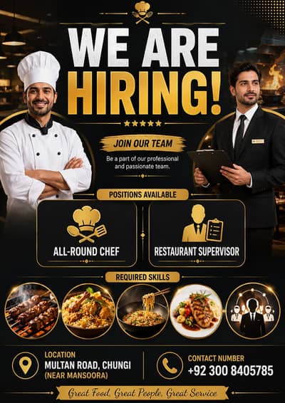 All-Round Professional Chef & Restaurant Supervisor Required