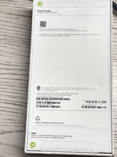 iPhone 17 Pro Max 256GB Box Pack – PTA Approved | Dual eSIM