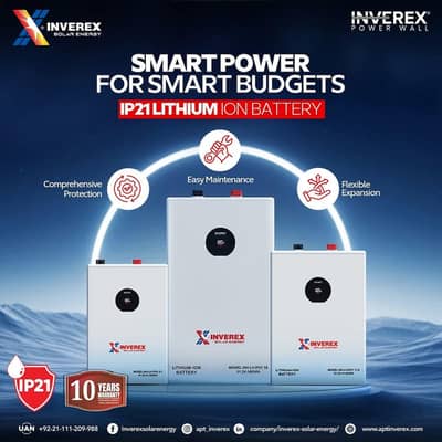Inverex 11.8Kwh 51.2V IP-21 Lithium Ion Battery