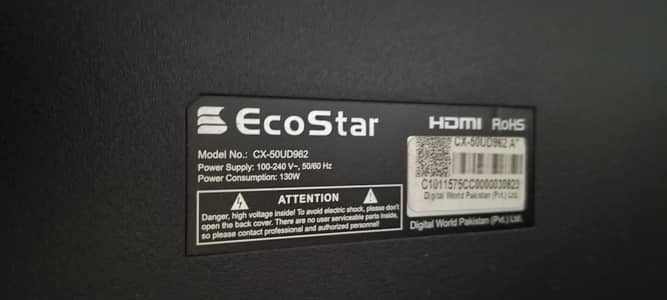 ecostar 50 inc LCD 03004274429