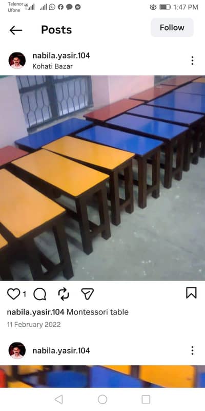 Montessori tables