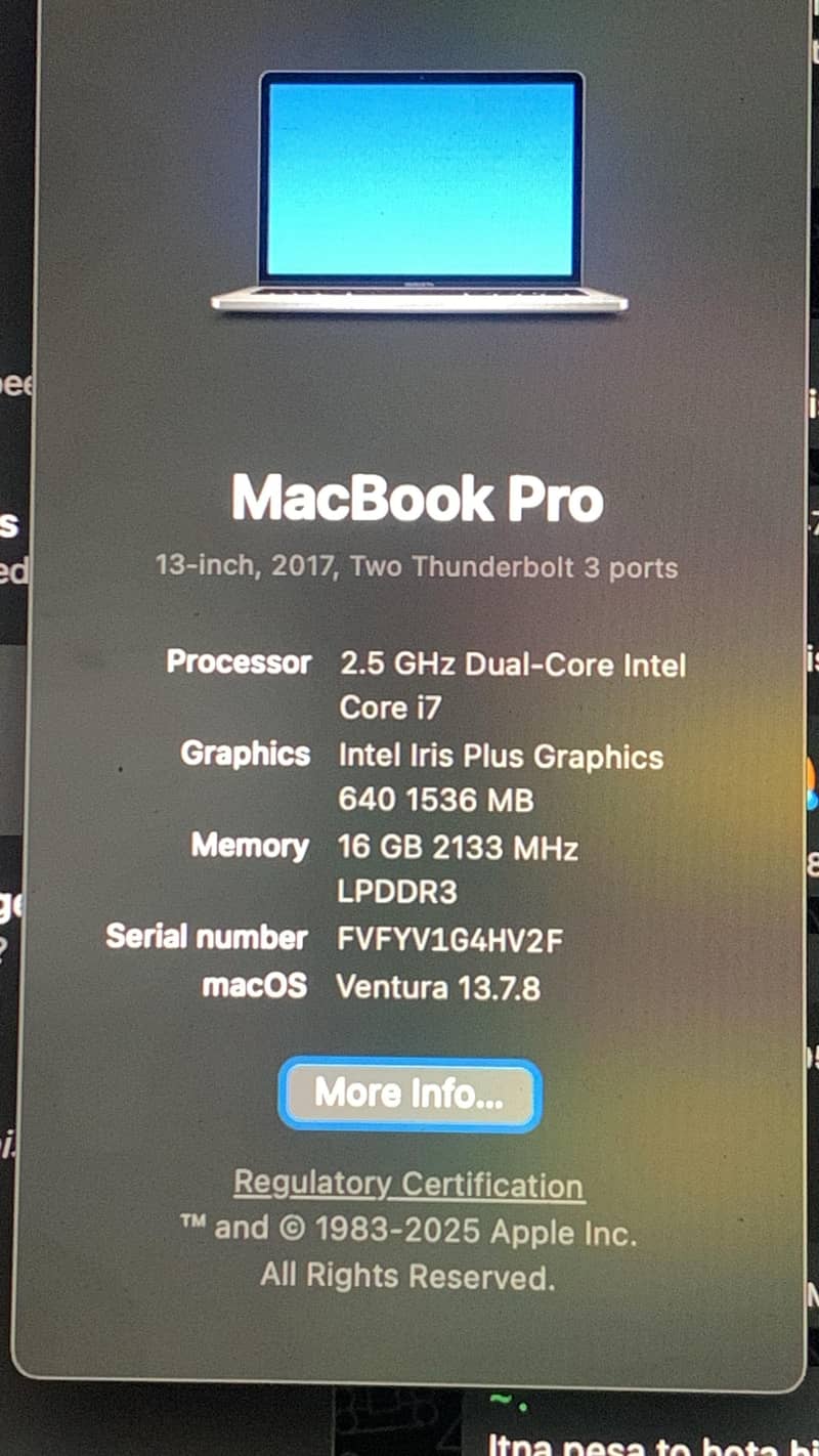 Macbook Pro 2017(touchbar) 1