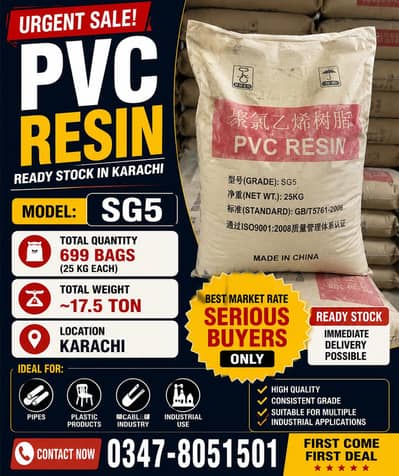 PVC Resin SG5 Available in Karachi