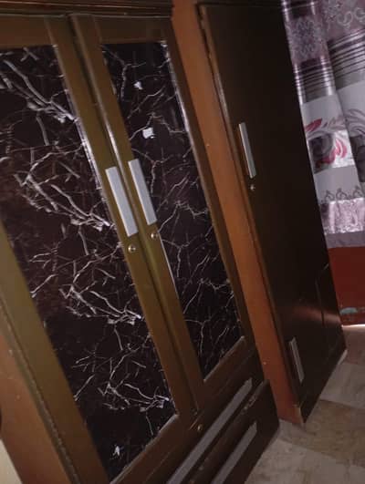 3 door wardrobe,, and 4 door all purpose cupboard