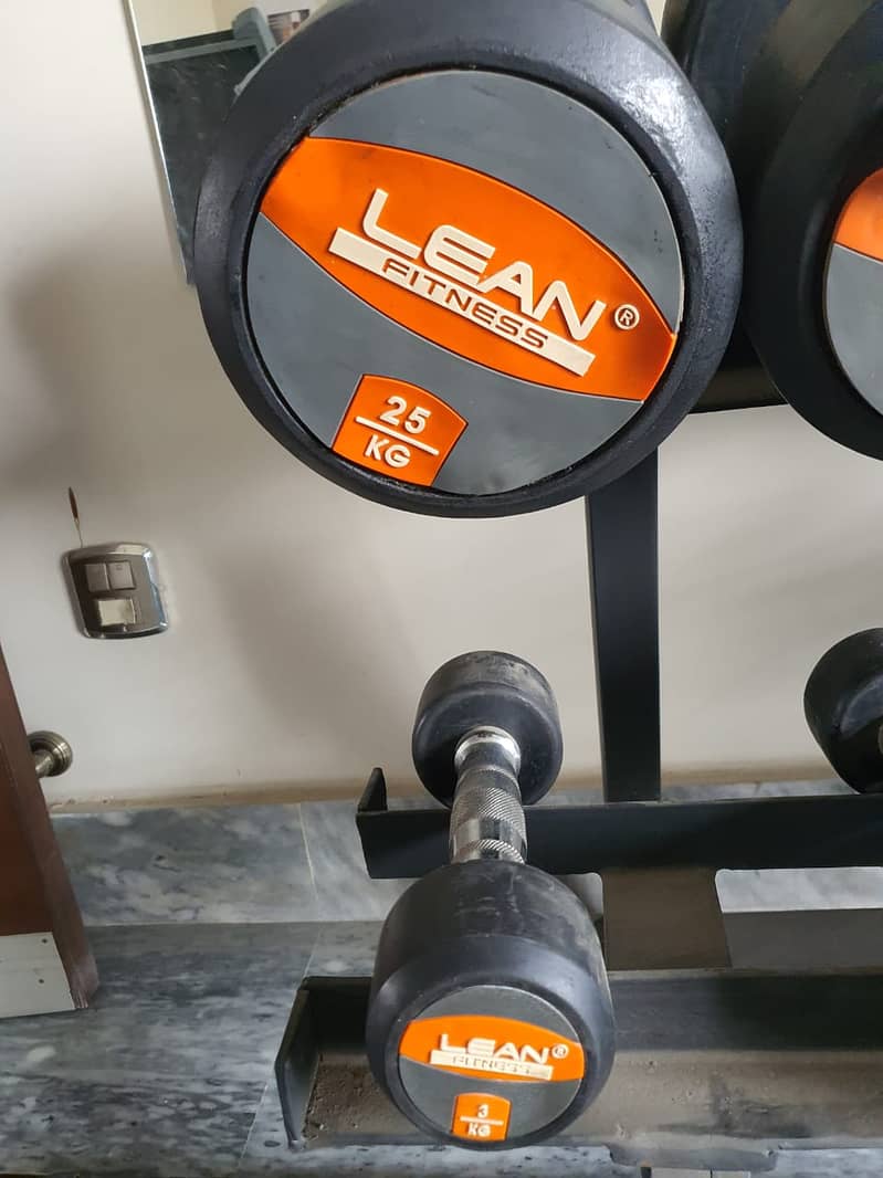 Dumbbells / Weight plates / Rowing/Pulling machine / Bench / Bars 1