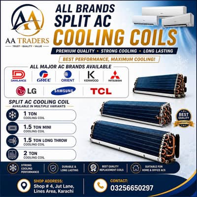 All Brands Split Ac Cooling Coils 1 Ton / 1.5 Ton / 2 Ton