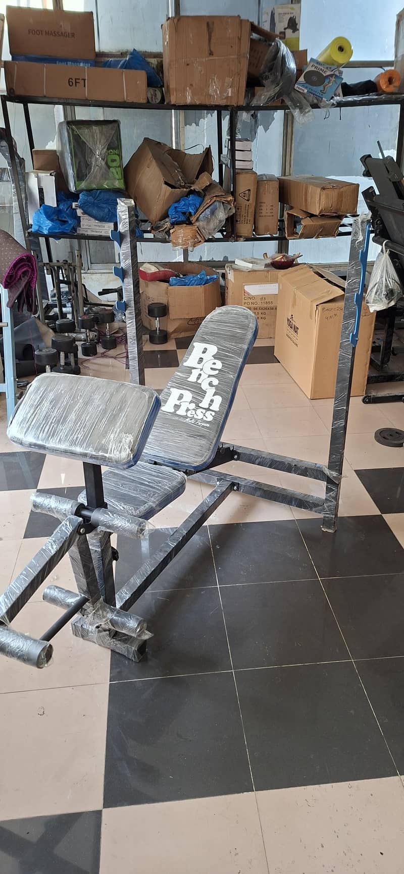 Exercise Bench Press|Dumbbells| Plates | Rods | Multi Bench 3