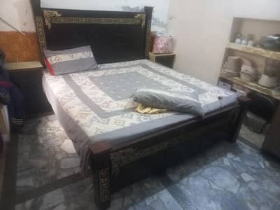 king-size bed with mattress
