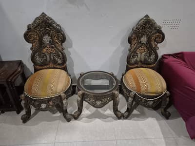 Wooden Chairs and Table