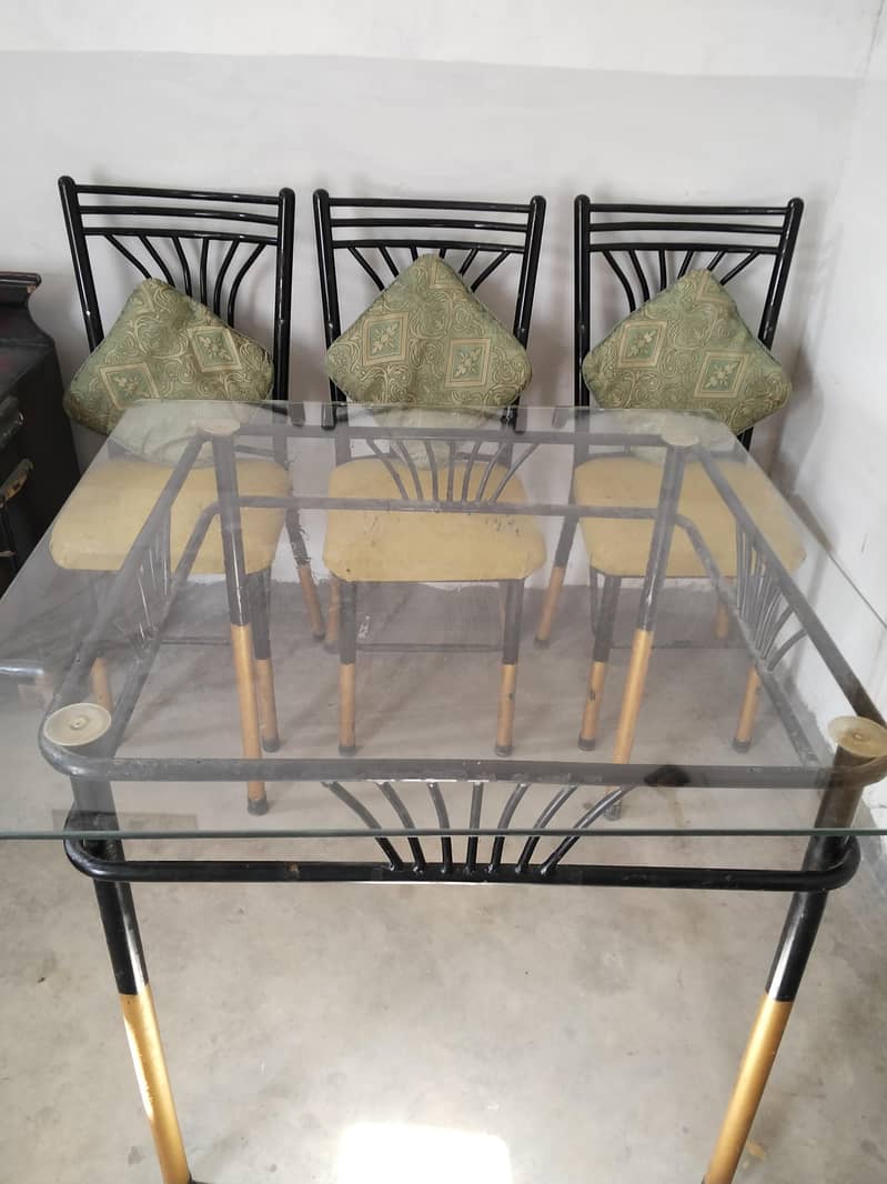 1table 4 chairs metal 2