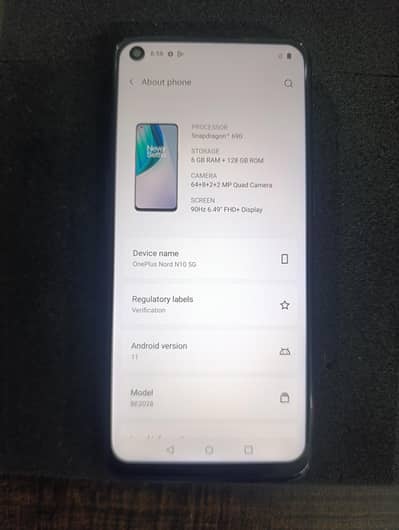 One plus Nord N10