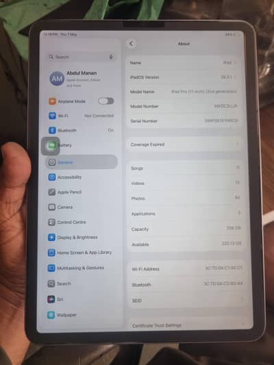 ipad pro  11 inch 2nd generation  256gp