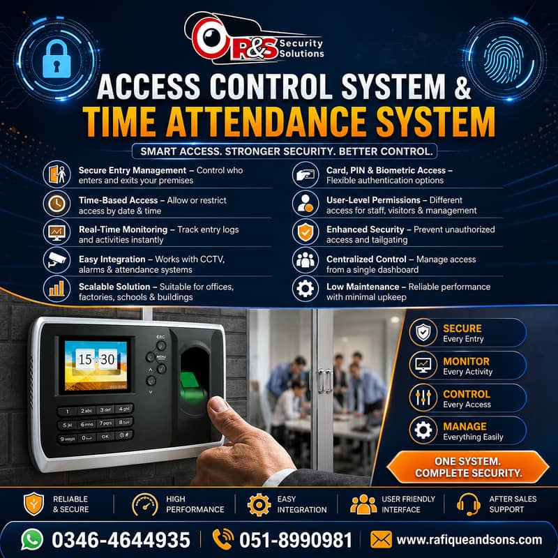 Access Control & Time Attendance System – Smart Security Solution 0