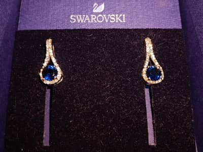 Original SWAROVSKI blue crystal earrings.