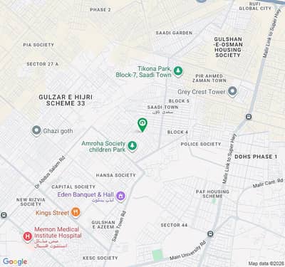 120 Sq Yard Plot Sale In Saadi Town Block 7 Scheme 33 Karachi