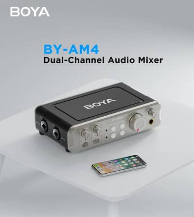 3 Year Warranty BOYA BY-AM4 Dual Channel Audio Interface For Podcast