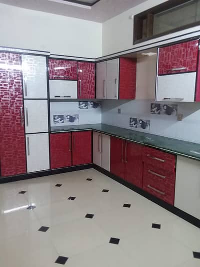 three bed dd tile flooring portion for rent in johar