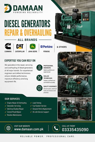 Diesel Generator Repair & Overhauling Services all Pakistan