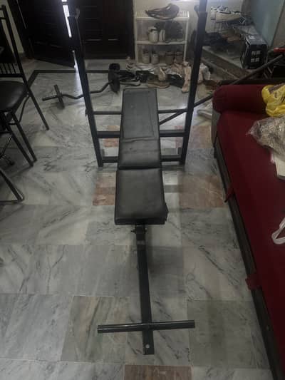 Pure iron adjustable bench with bar