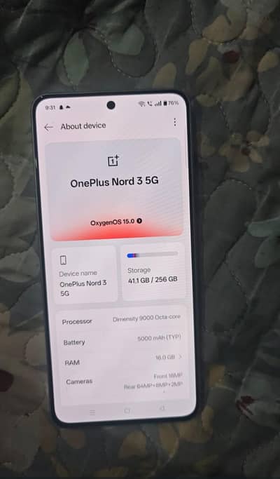 Oneplus Nord 3 / Ace 2v (16GB+256GB) Dual Sim