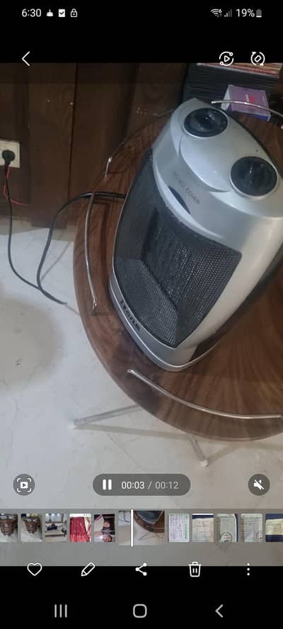 izone fan heater imported with rotating