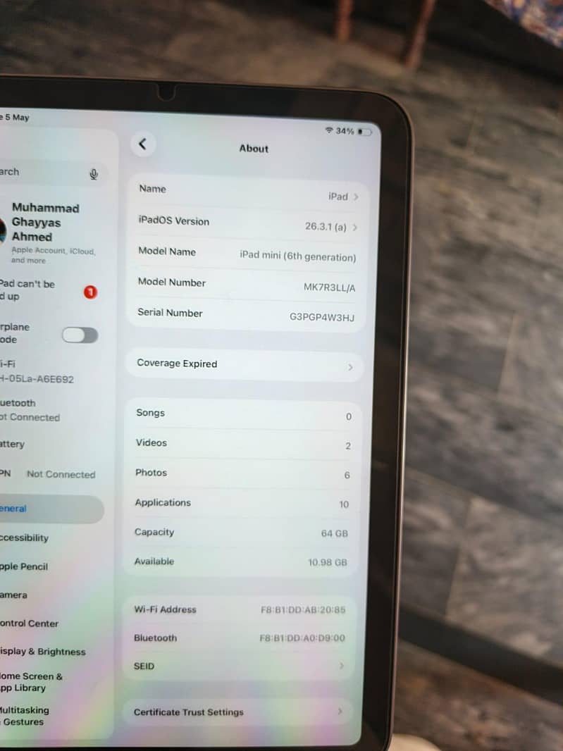 Ipad Mini 6 10/10 7