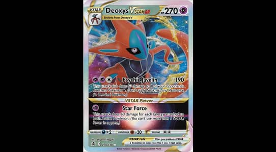 Deoxys VSTAR HP 270 Holo Pokémon Card - VSTAR Rare