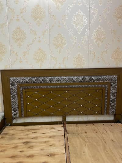 Double Bed With Metress and Two Side Tables