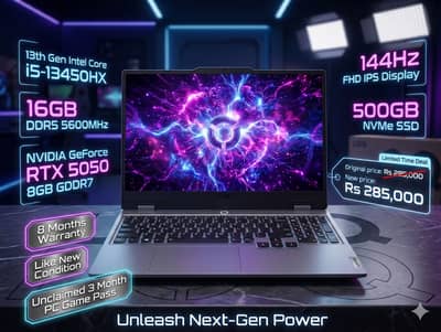 Lenovo LOQ 15 RTX 5050 8GB i5 13th Gen 16GB DDR5 144Hz Like NEW