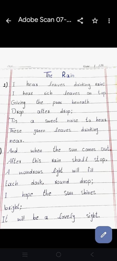 Handwritten Assignments -  Neat & Clean - All Classes