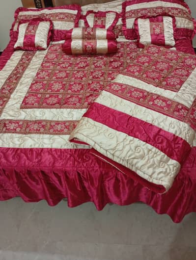 9 pcs Fancy Wedding Bedsheet Set
