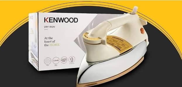 KENWOOD DRY IRON CERAMIC SOLEPLATE WHITE DOLD FREE DELIVERY
