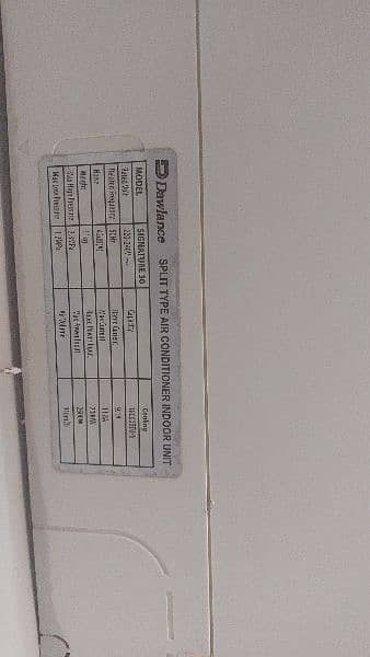 dawlance split type air condition 0