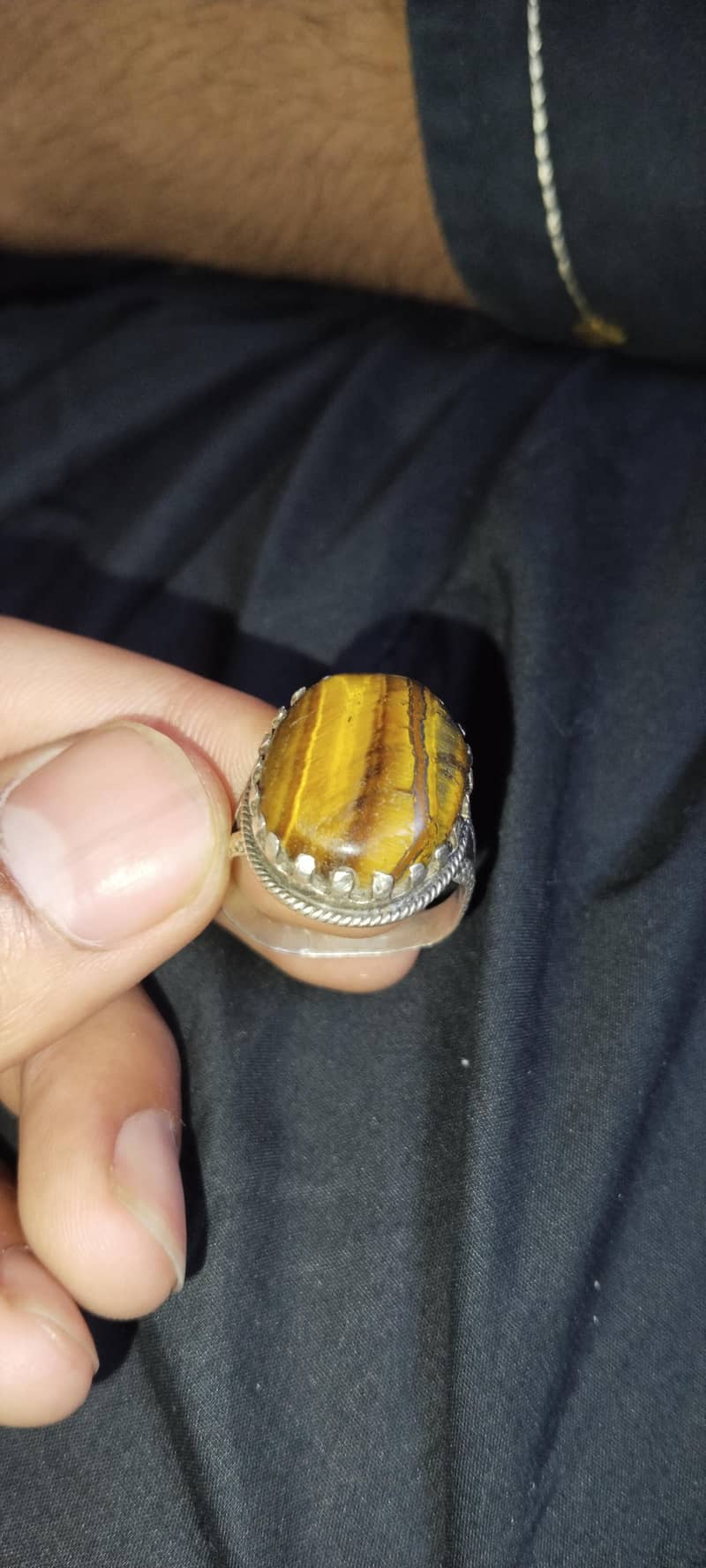 Tiger Eye stone ring 1