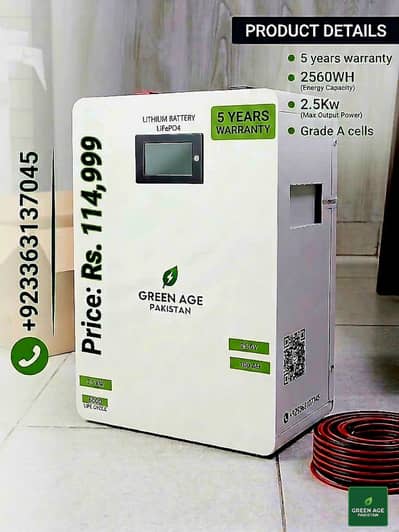 25.6V 100ah Lithium Battery 5 Years Warranty Grade A Cells 12.8V 51.2V