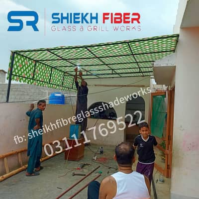 Fiberglass shades | fiber shade | Car parking shade | Canopy Shade