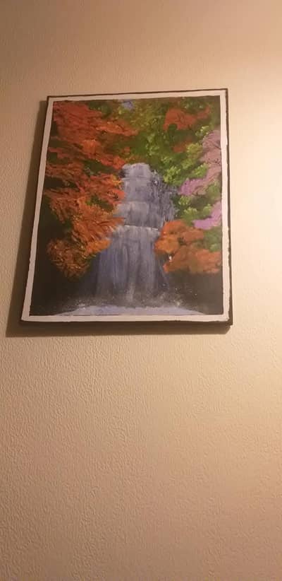 waterfall painting
