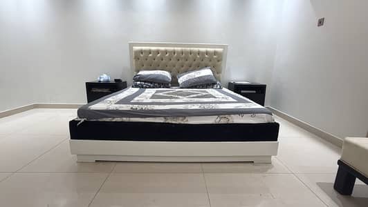 Bed set. With spacious two side tables and dressing table.