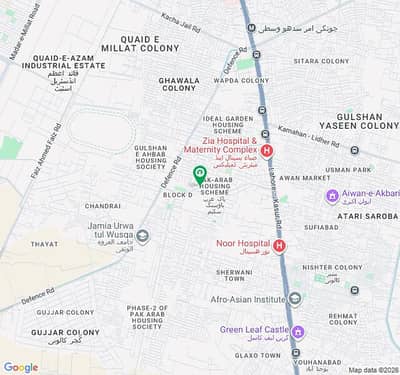 5 MARLA CORNER DOUBLE HOUSE WITH HALL IN FRONT FOR SHOPS OWNER AVAILABLE FOR SALE IN ARAB HOUSING SOCIETY SCHEME PHASE 1