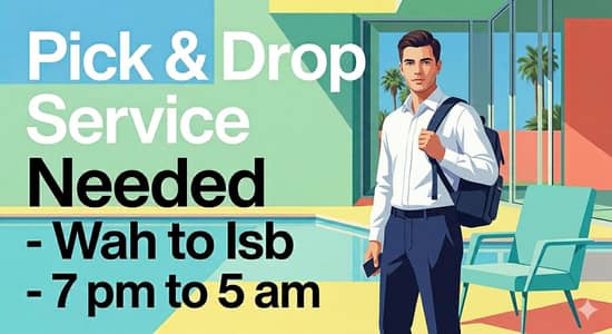 Pick & Drop Needed -  Officers  Col Wah To I-10  Isb