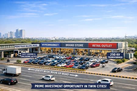 Prime location at Main IJP Road, Islamabad Ready-to-move commercial retail space Approx. 25,000 sq. ft. covered area
