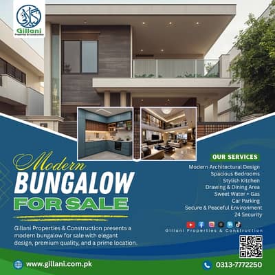 120 yards 4 Bed Bungalow For Bank Lease Sector 21A Scheme 33 Karachi