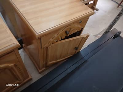 Solid Keekar Wood Bed Set with Side Tables – Mint Condition