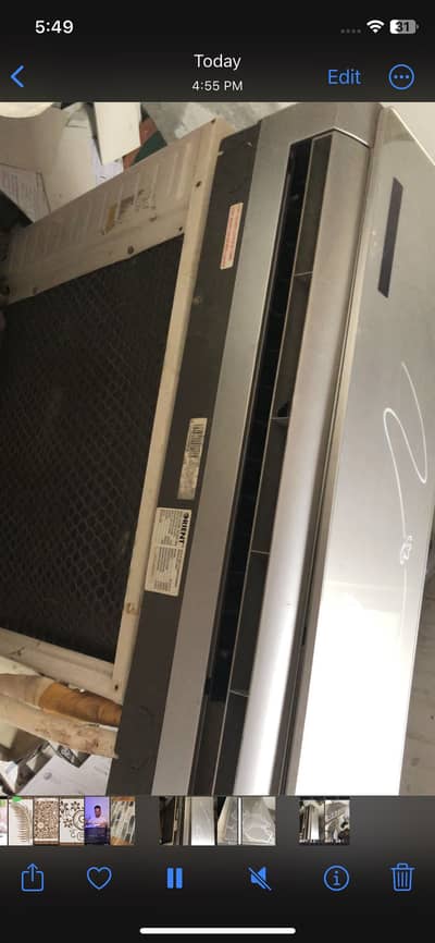 Ac/ split Orient 1 ton glass front gray colour *o3o1*833-44-94