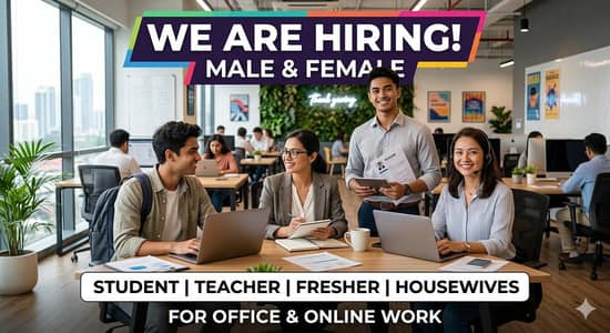 Hiring male and female on urgent bases