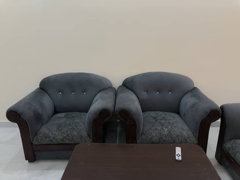 5 seater solid wood sofa set 1