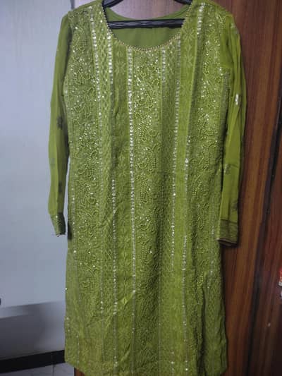 dark green trouser kamez duppata