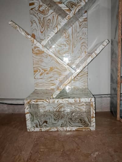 selling this hand made bookshelf pre style and smal. side table