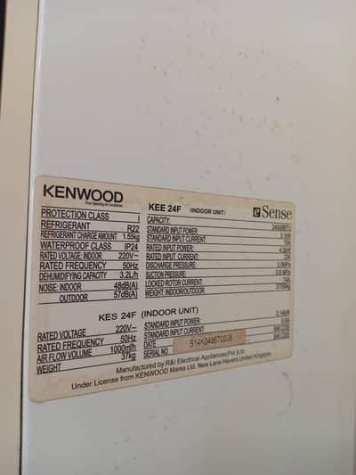 2 ton kenwood eSense cabnit AC