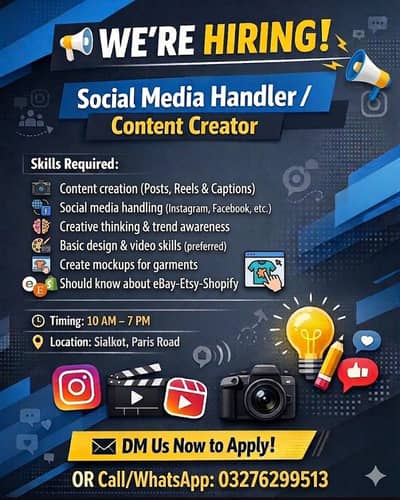 NEED DESIGNER -SOCIAL MEDIA HANDLER